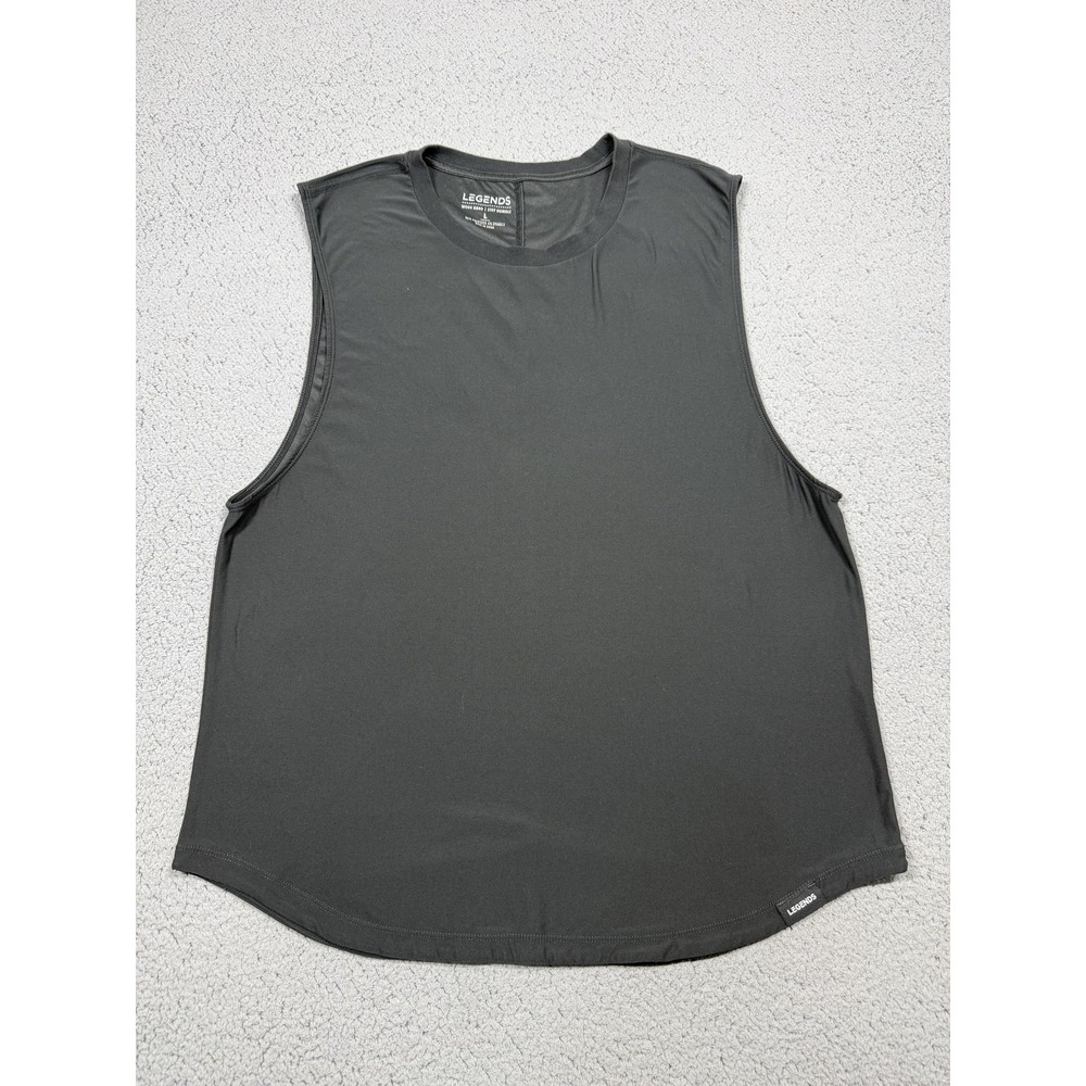 Legends Tank Top Mens Large Black Sleeveless Athletic Gym Training Workout